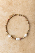 Amorette Necklace - Baroque Pearls - Natural Stones