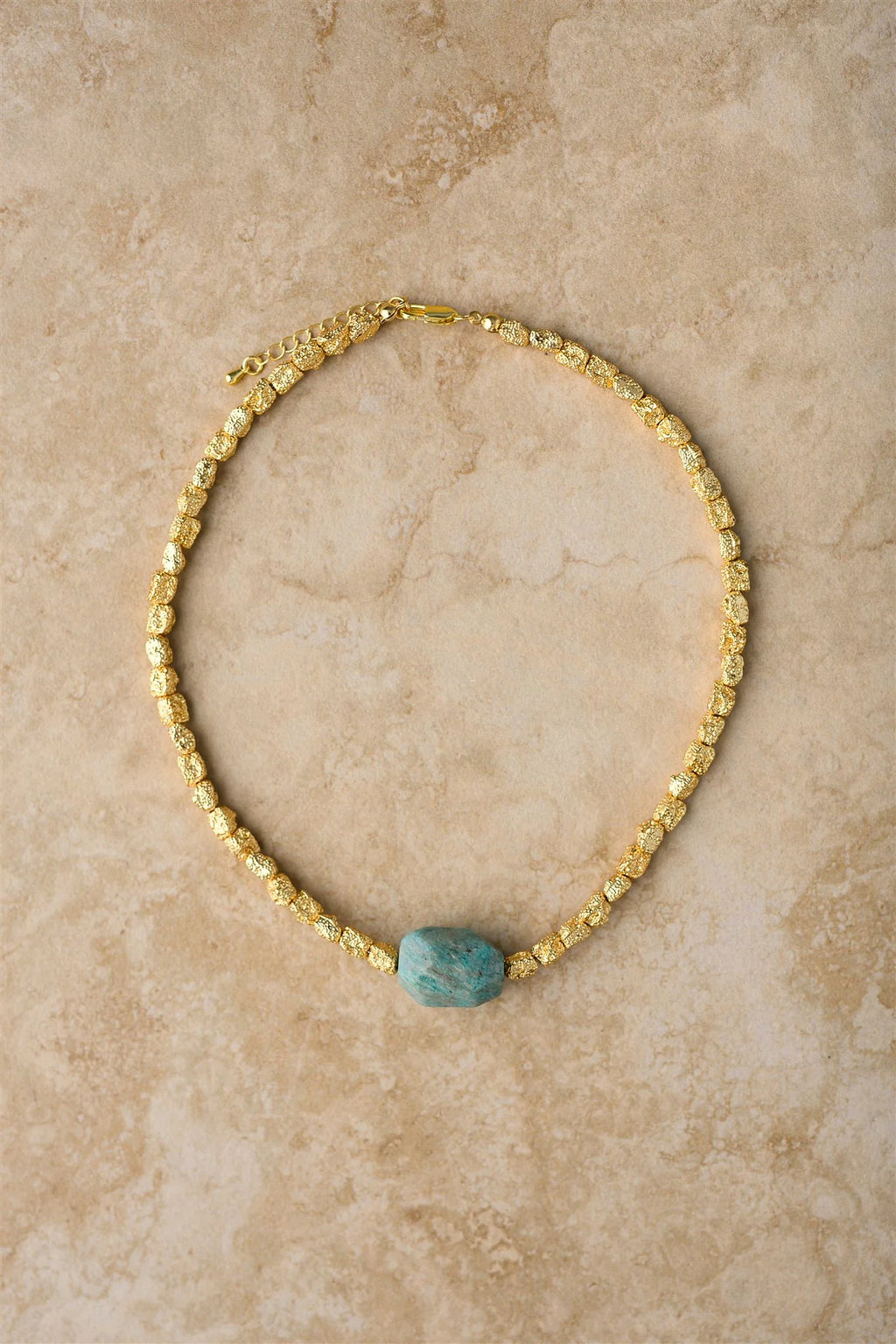 Laguna - Amazonite Stone - Crushed Gold Beads