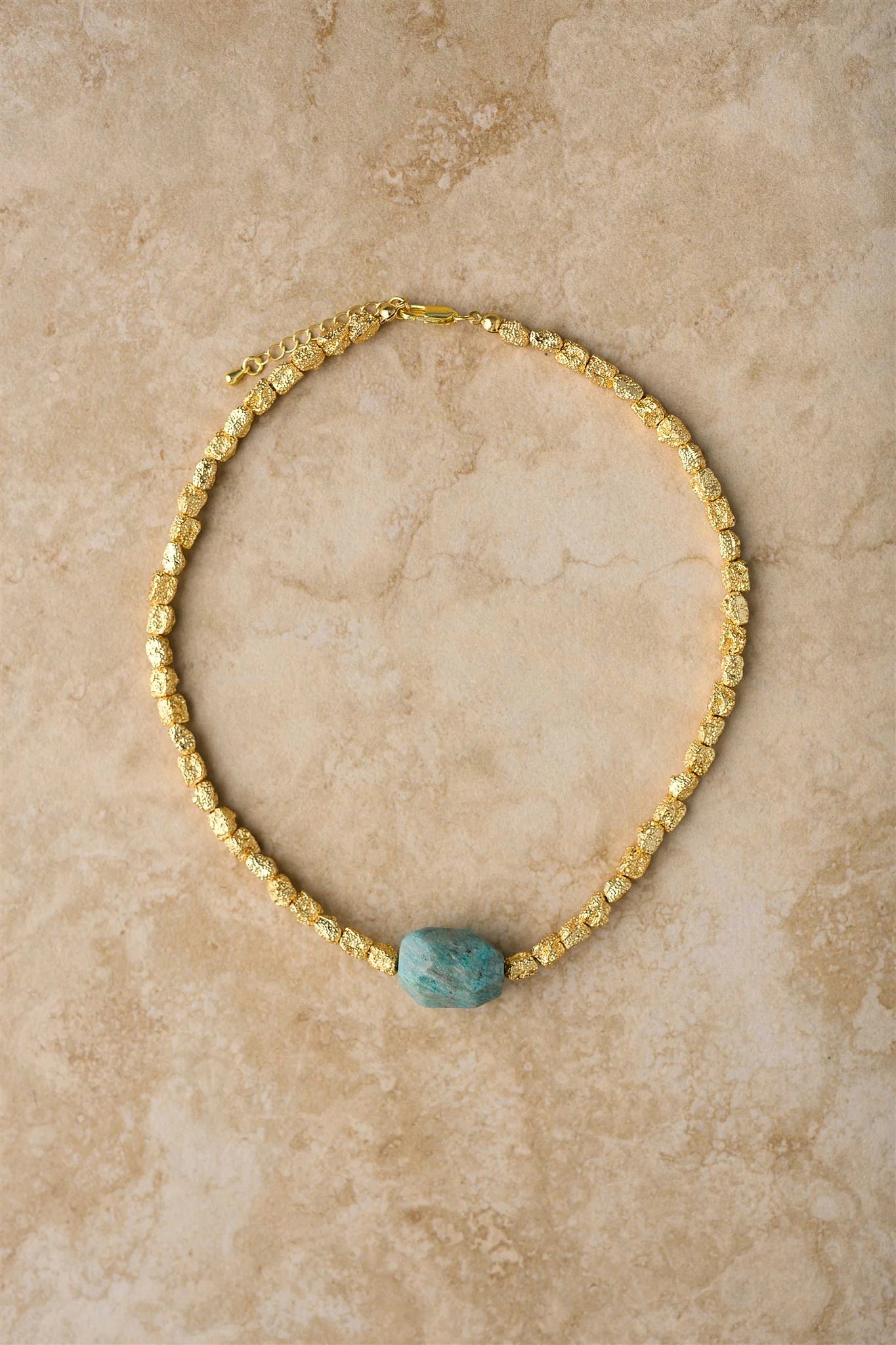 Laguna - Amazonite Stone - Crushed Gold Beads