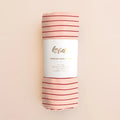 Organic Muslin Wrap - STRAWBERRY STRIPE