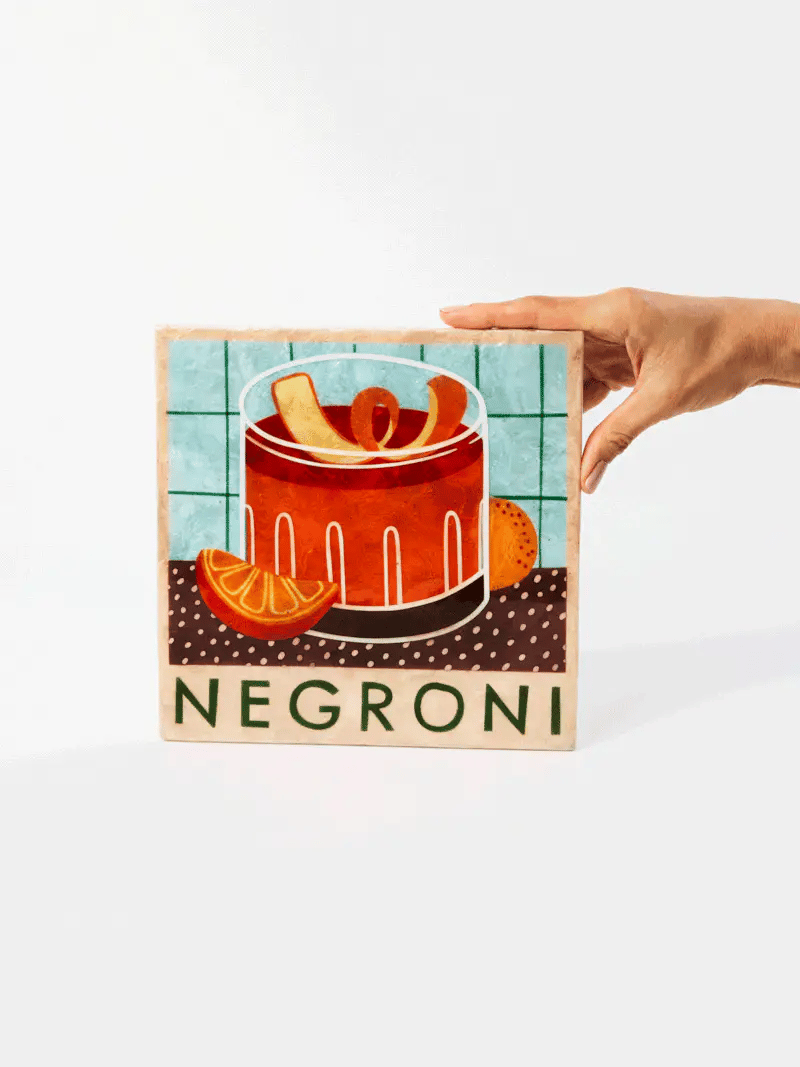Happy Hour Negroni Tile Wall Art