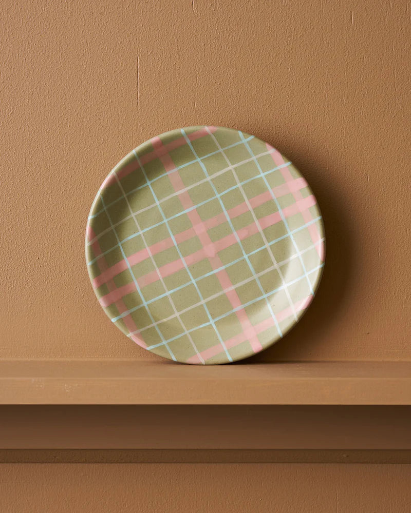 Plate - Sage & Bluch Check Cats Pyjamas