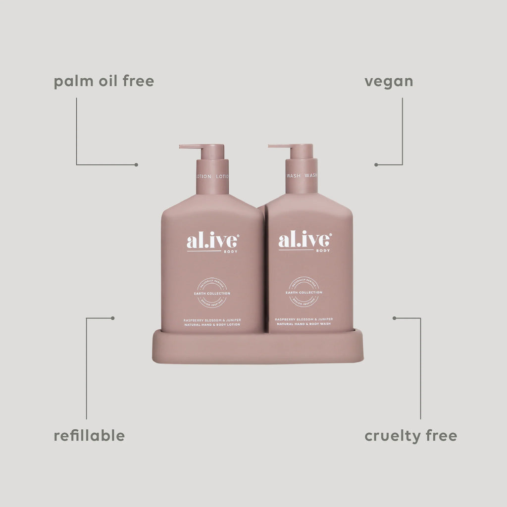 Raspberry Blossom & Juniper - Wash & Lotion Duo
