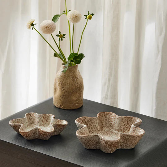 Dana Natural Glazed Wavy Dish Set