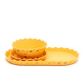 Silicone Wavy Edge Bowl and Plate Set