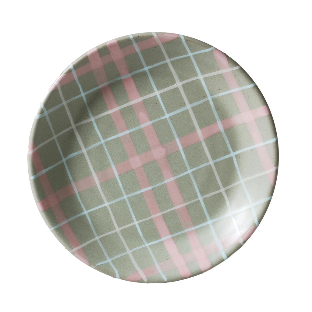 Plate - Sage & Bluch Check Cats Pyjamas