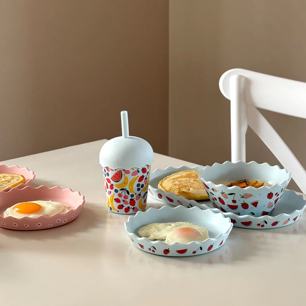 Fruits Blue Mini Smoothie Cup & Straw