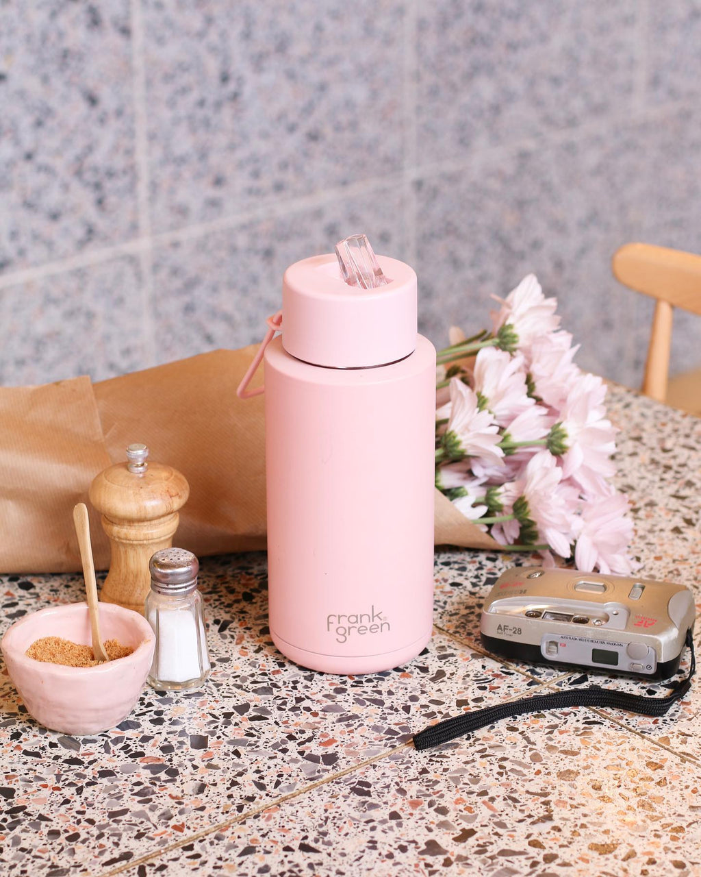 Ceramic Reusable Bottle 1L-Blushed