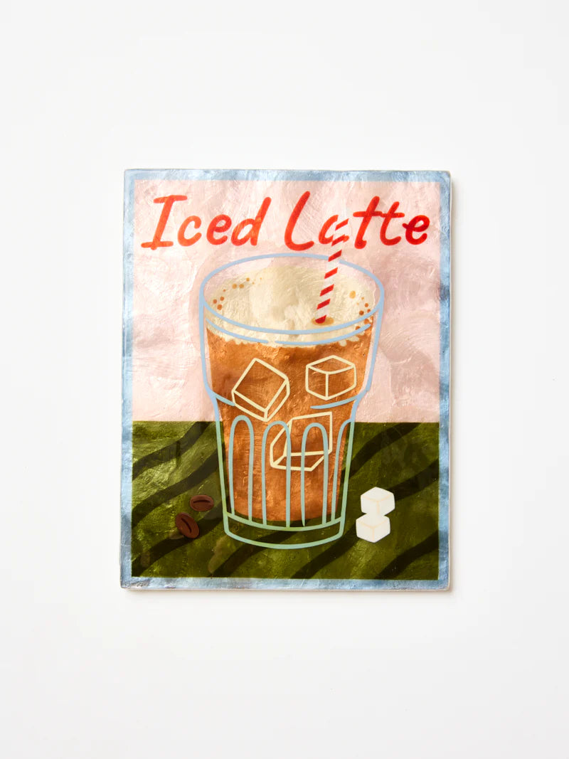 Barista Iced Latte Wall Art