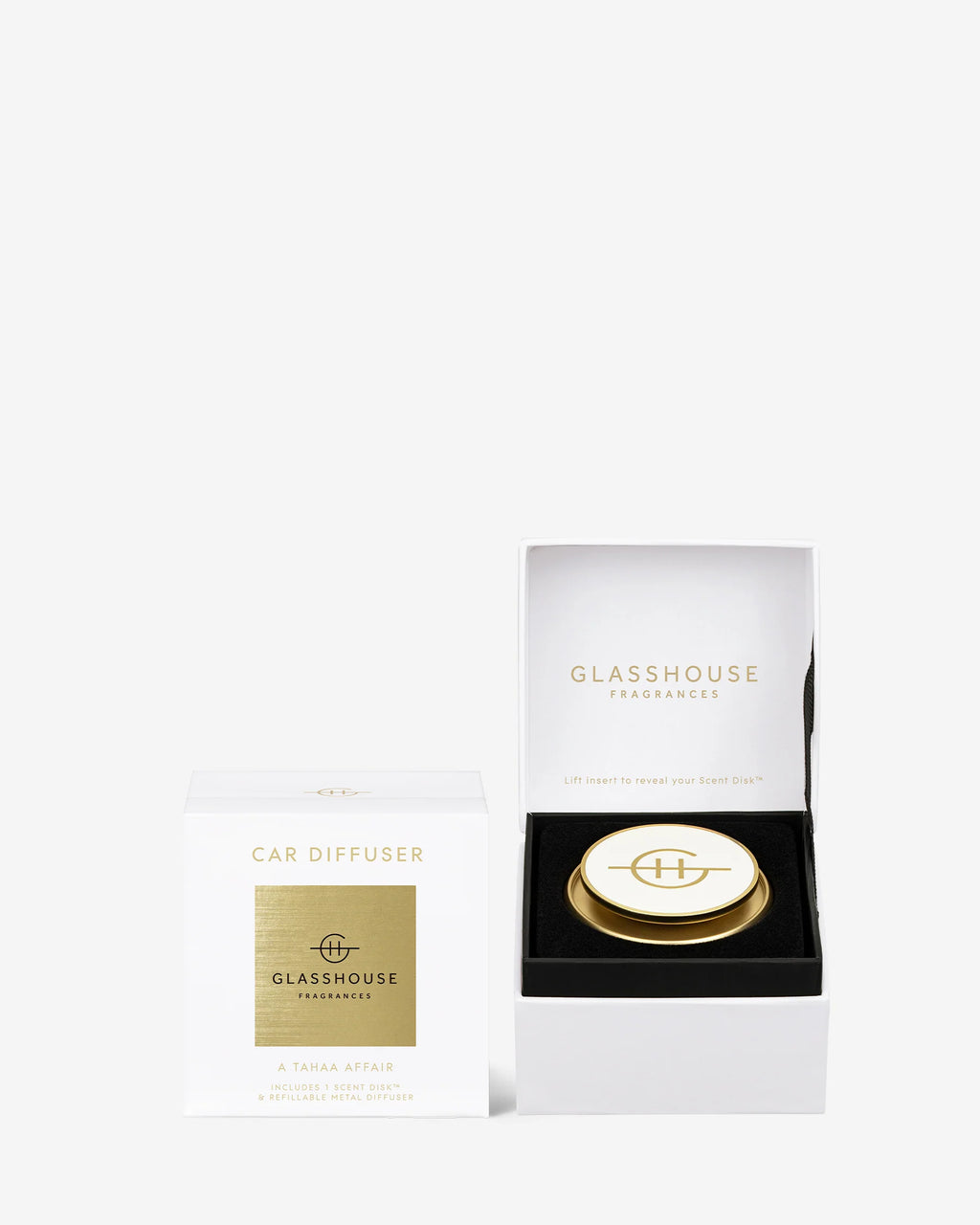 Gold Car Diffuser - Scent Disk A TAHAA AFFAIR