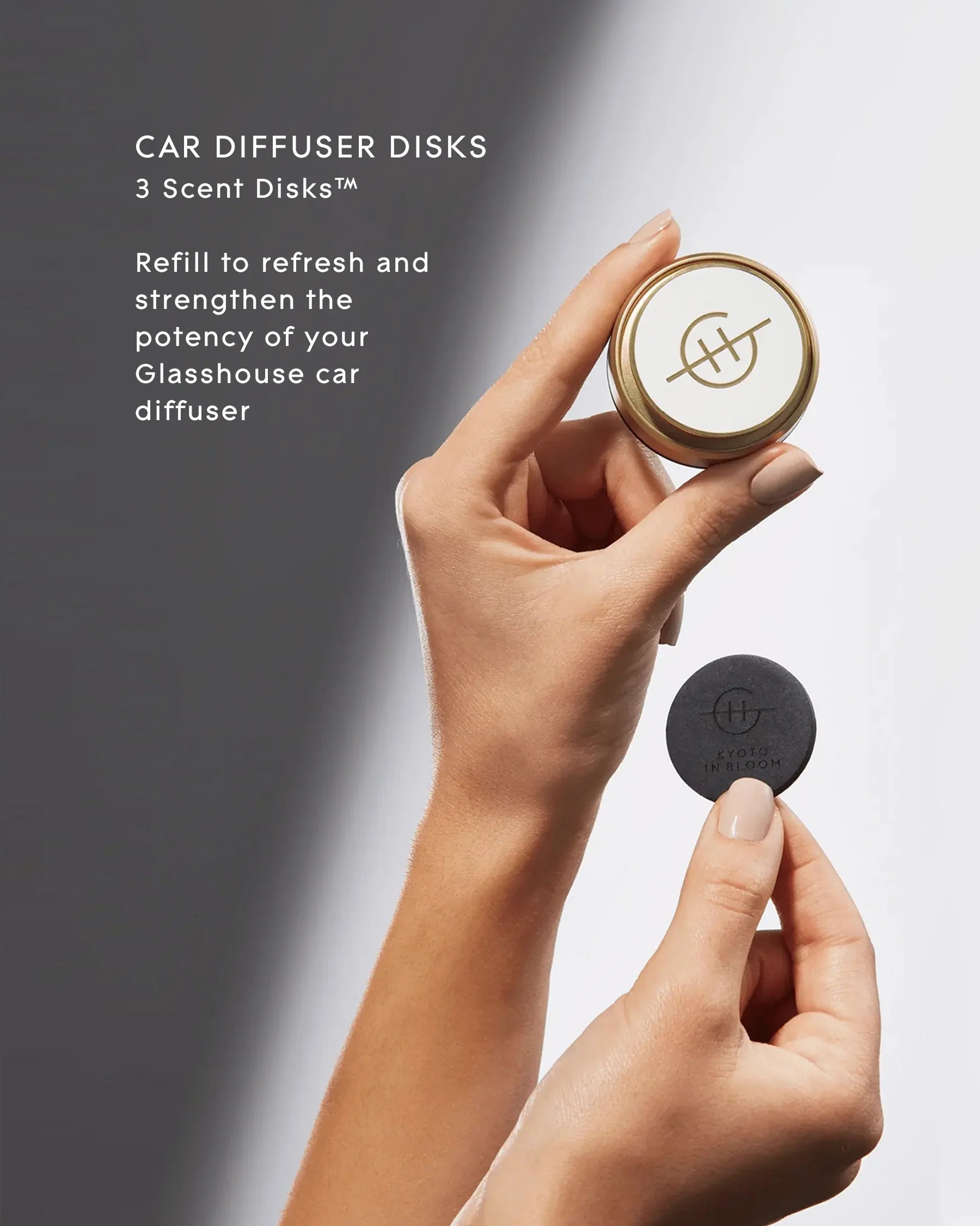 2 Replacement Scent Disks For Car Diffuser - KYOTO IN BLOOM