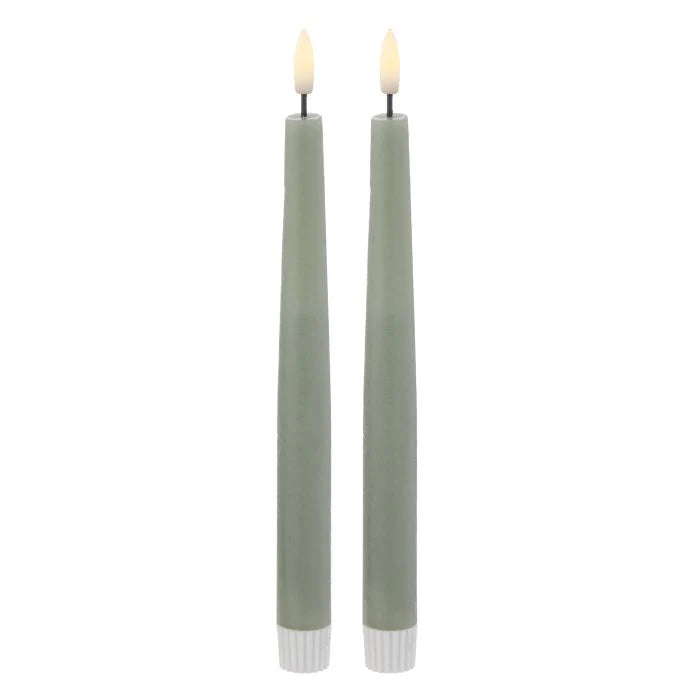 Hughe LED Taper Candle S/2