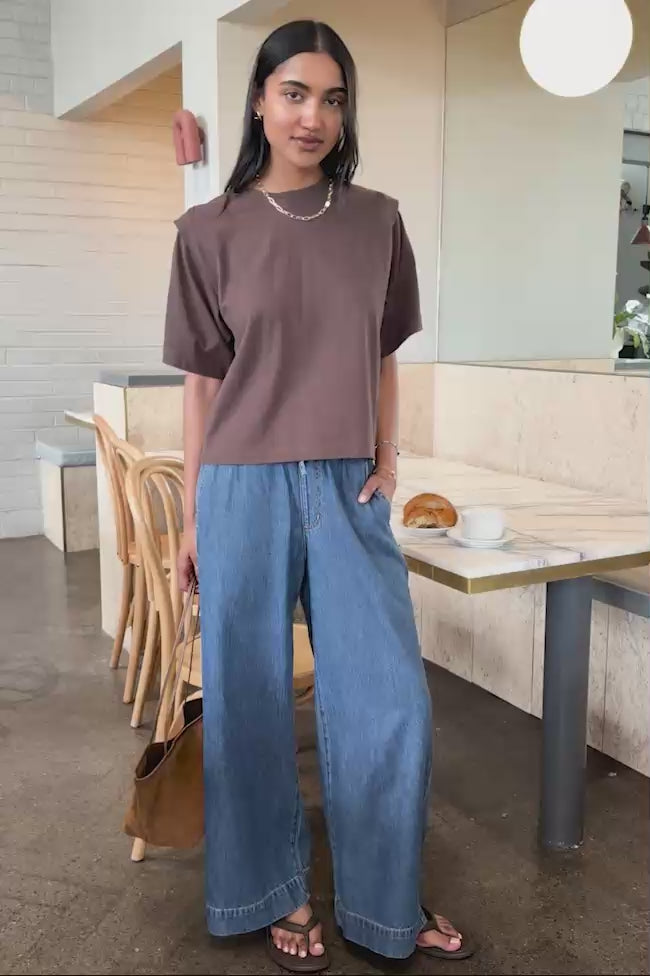 Andie Wide Leg Drawstring Pant
