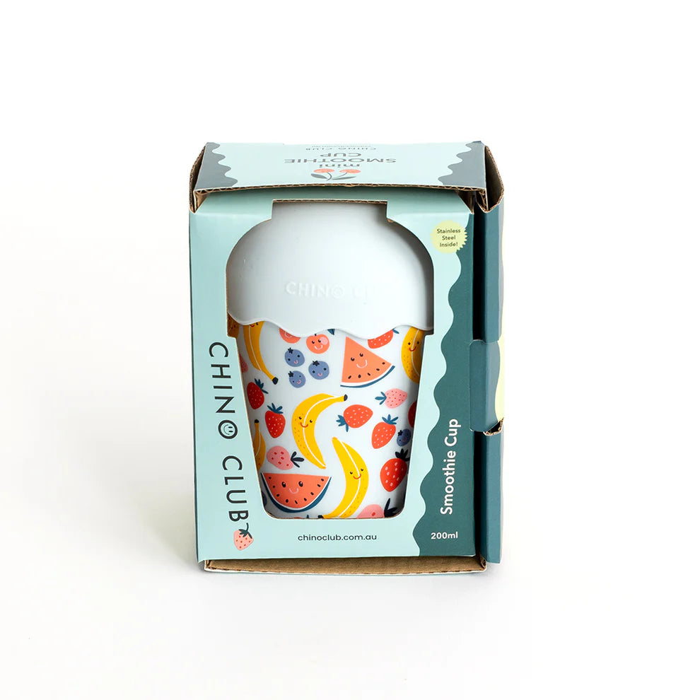Fruits Blue Mini Smoothie Cup & Straw