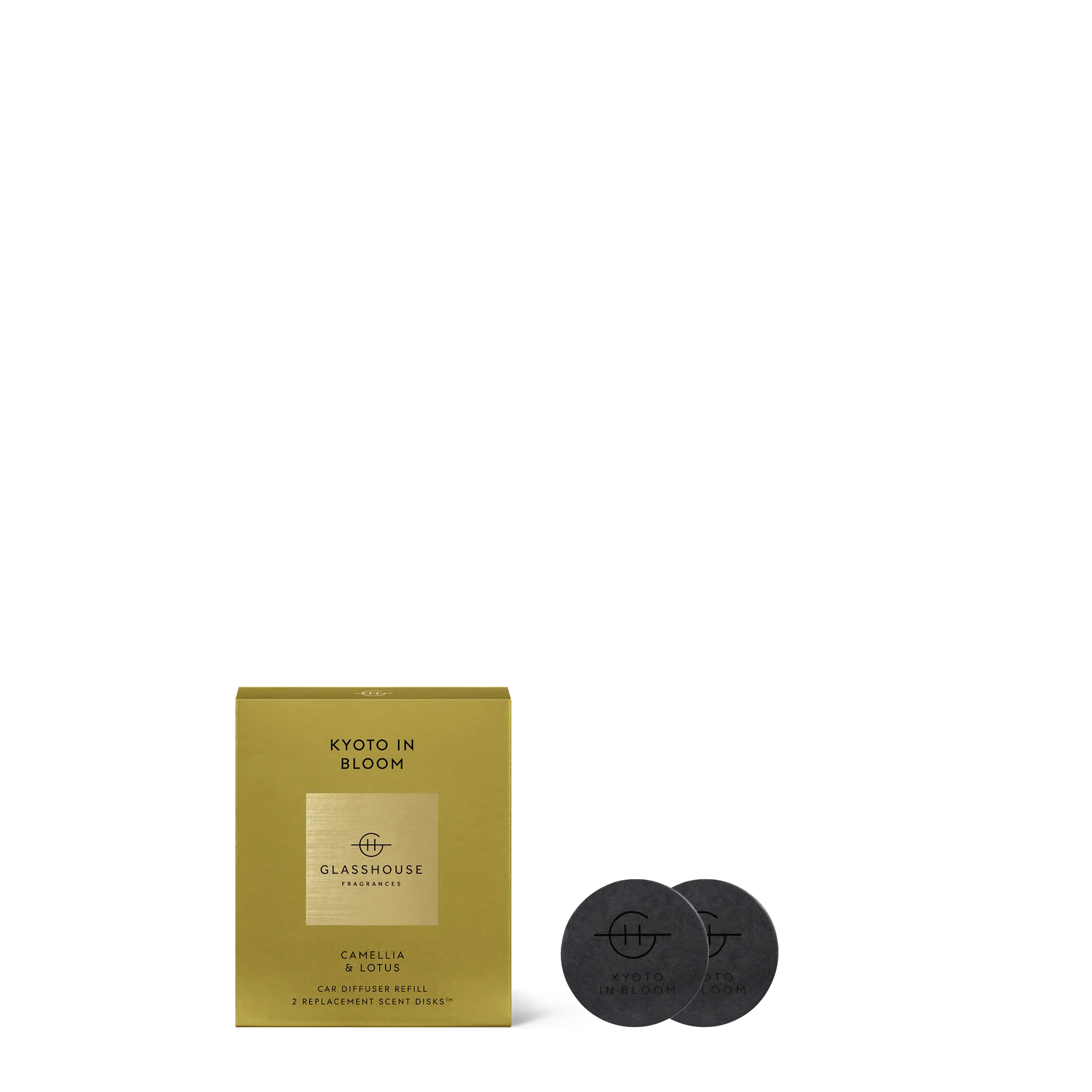 2 Replacement Scent Disks For Car Diffuser - KYOTO IN BLOOM