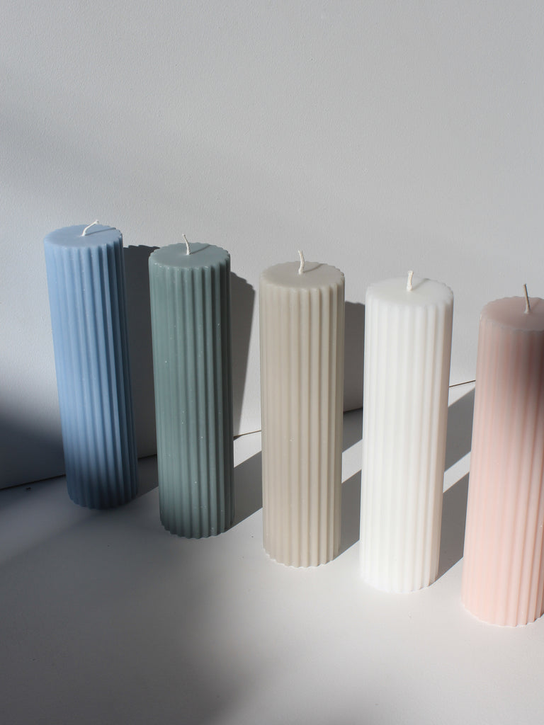 Tall Eco Fluted Pillar Candle