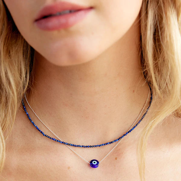 Evil Eye Protection Necklace - Sterling Silver