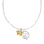 Butterfly and Pearl Amulet Necklace